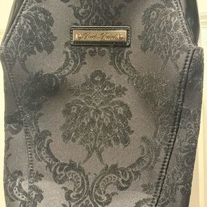 Black Patterned Women's Backpack